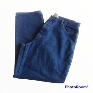 Vintage Plus Size Mom Jeans L.L.Bean Flannel Lined Denim Jeans Size 20